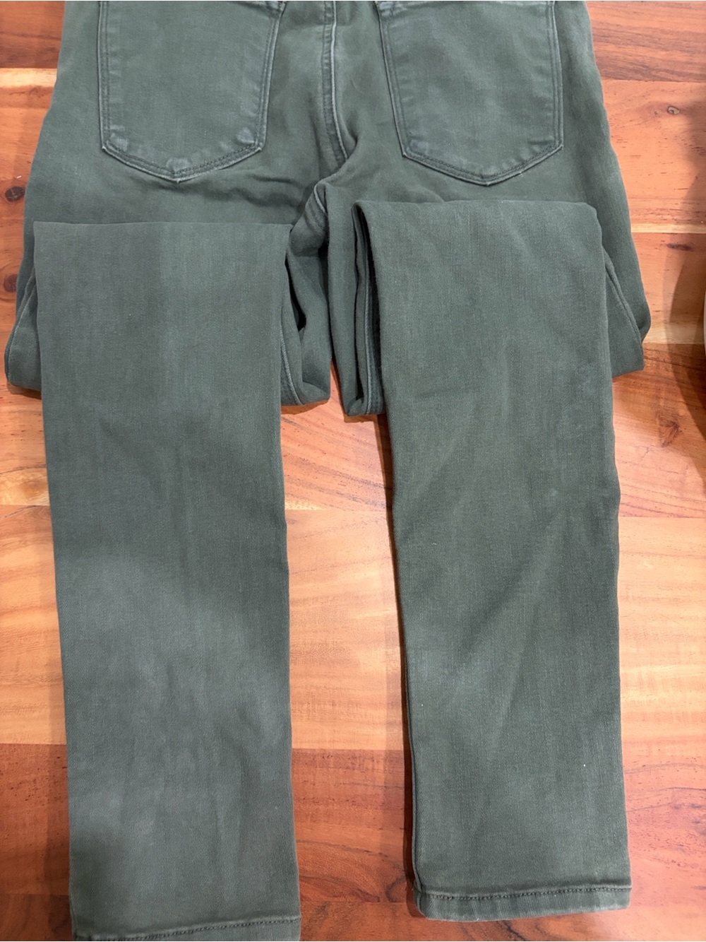 Mendocino Just Black Olive Green High-Rise Skinny Jeans with Knee Slits - Picture 5 of 5